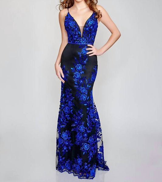 Nina Canacci - Embroidered Mermaid Prom Dress - Rack Hunt