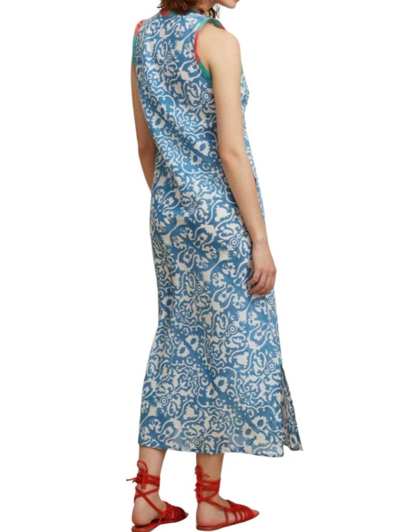 Lisa Corti - Cheack Dress With Damask Print - Rack Hunt