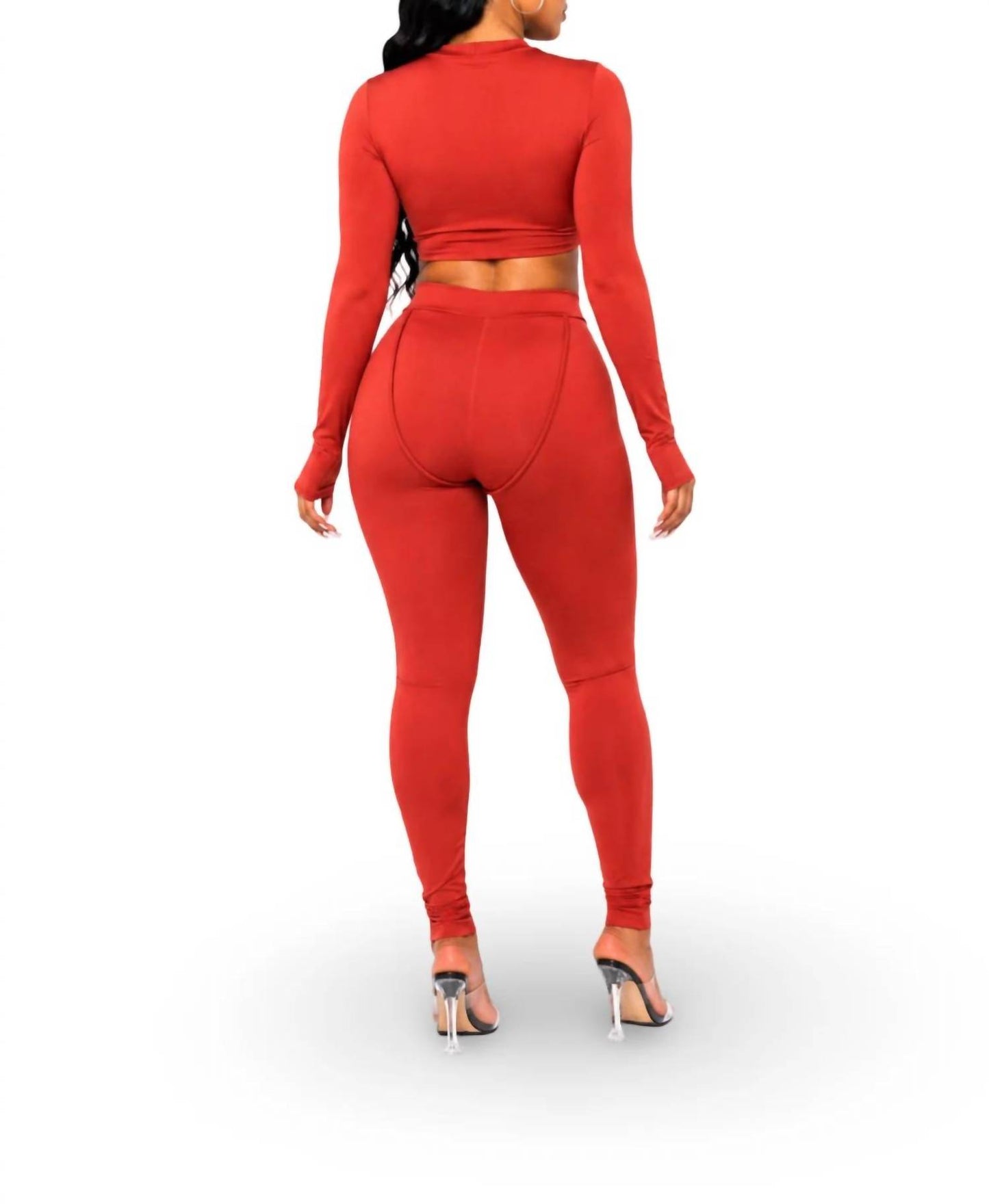 Don't Make A Scene - Long Sleeve Detailed Legging Set