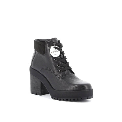 Women's Grained Leather Ankle Boots
