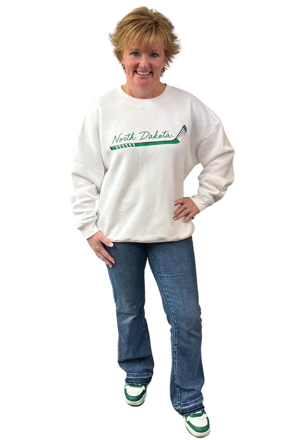 Fan Girl Clothing - North Dakota Hockey Crew Sweatshirt - Rack Hunt -
