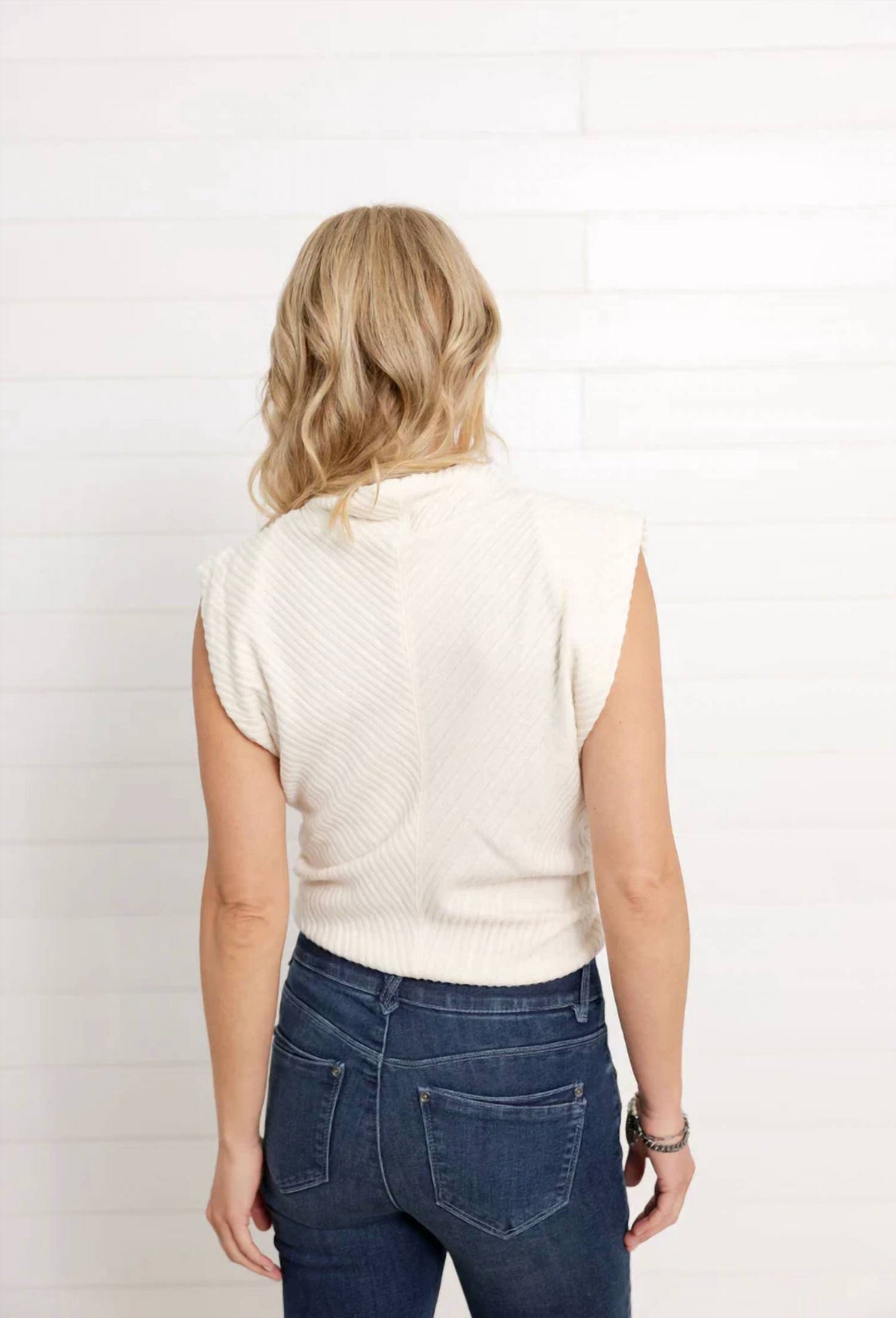 Funnel Neck Side Ruched Top