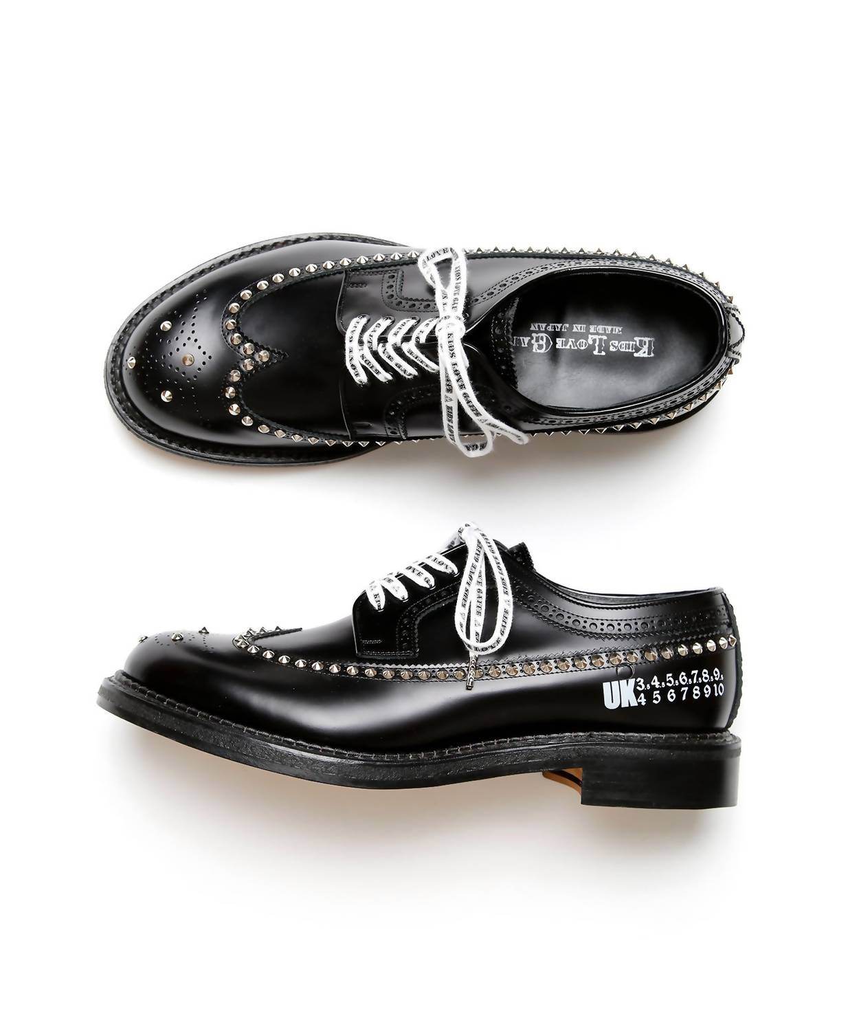 Kids Love Gaite - Men's Studded Wingtip Lace Up Shoes - Rack Hunt -