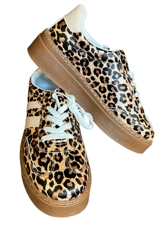 Women's Leopard Platform Sneakers