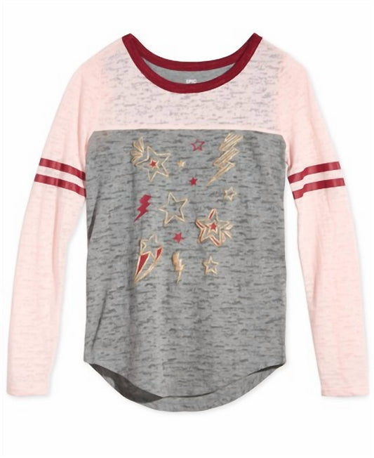 Big Girls Star Print Long Sleeve T-shirt