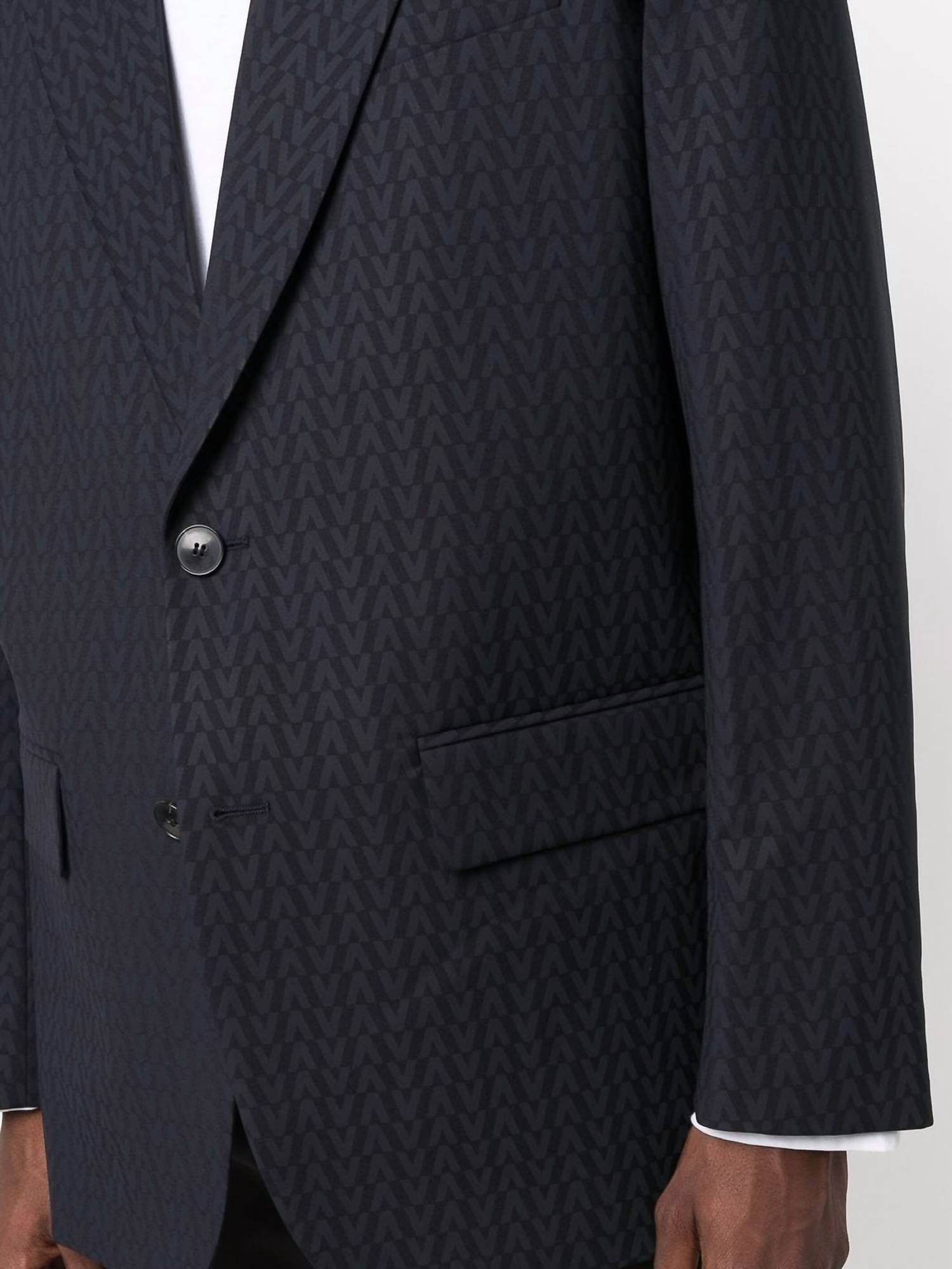 Valentino - Monogram Jacquard Wool Jacket - Rack Hunt