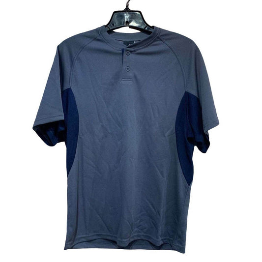 Alleson Athletic - Men's Baseball Two Button Short Sleeve Jersey Shirt - Rack Hunt -