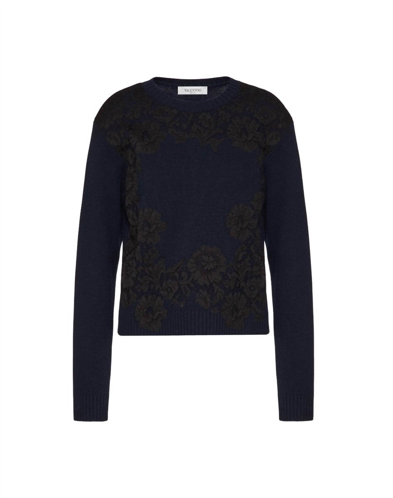 Valentino - Cashmere Wool And Heavy Lace Sweater - Rack Hunt -