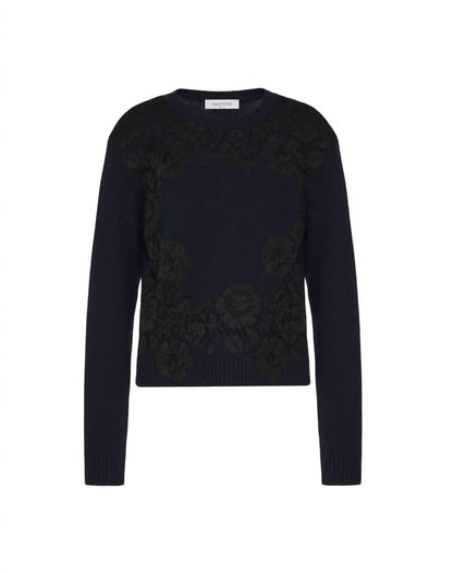 Valentino - Cashmere Wool And Heavy Lace Sweater - Rack Hunt