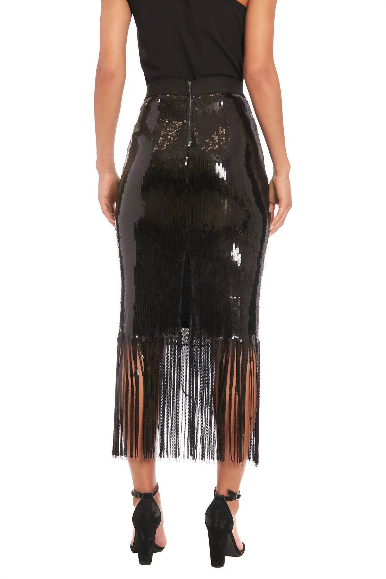 MUSE - Chelsea Sequin Fringe Skirt - Rack Hunt -