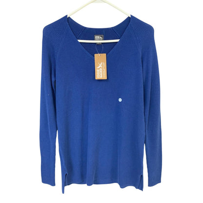 Women's Cotton Long Sleeve Cascadia V Neck Sweater