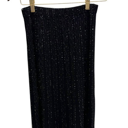 Women's Pleated Sequin Skirt