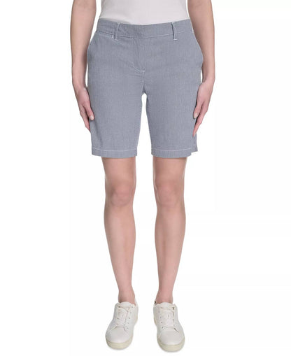 Striped Riviera Mid-rise Shorts