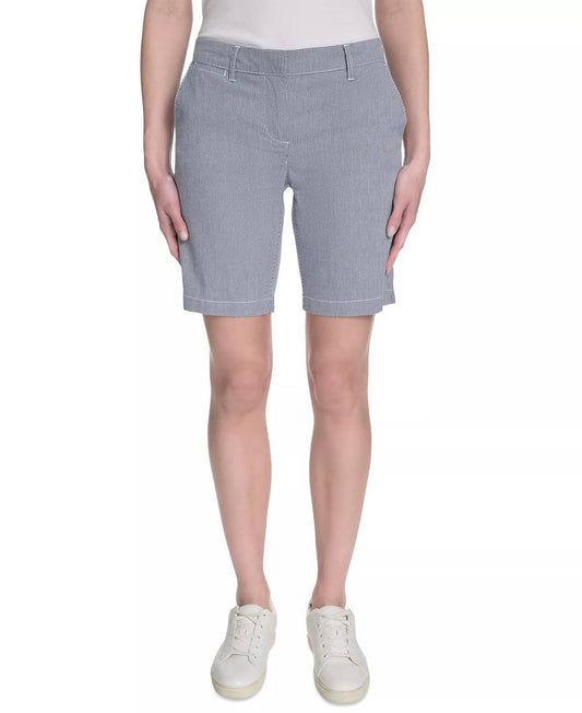 Striped Riviera Mid-rise Shorts