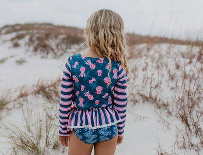 Kid's Long Sleeve Rash Guard Swimsuit