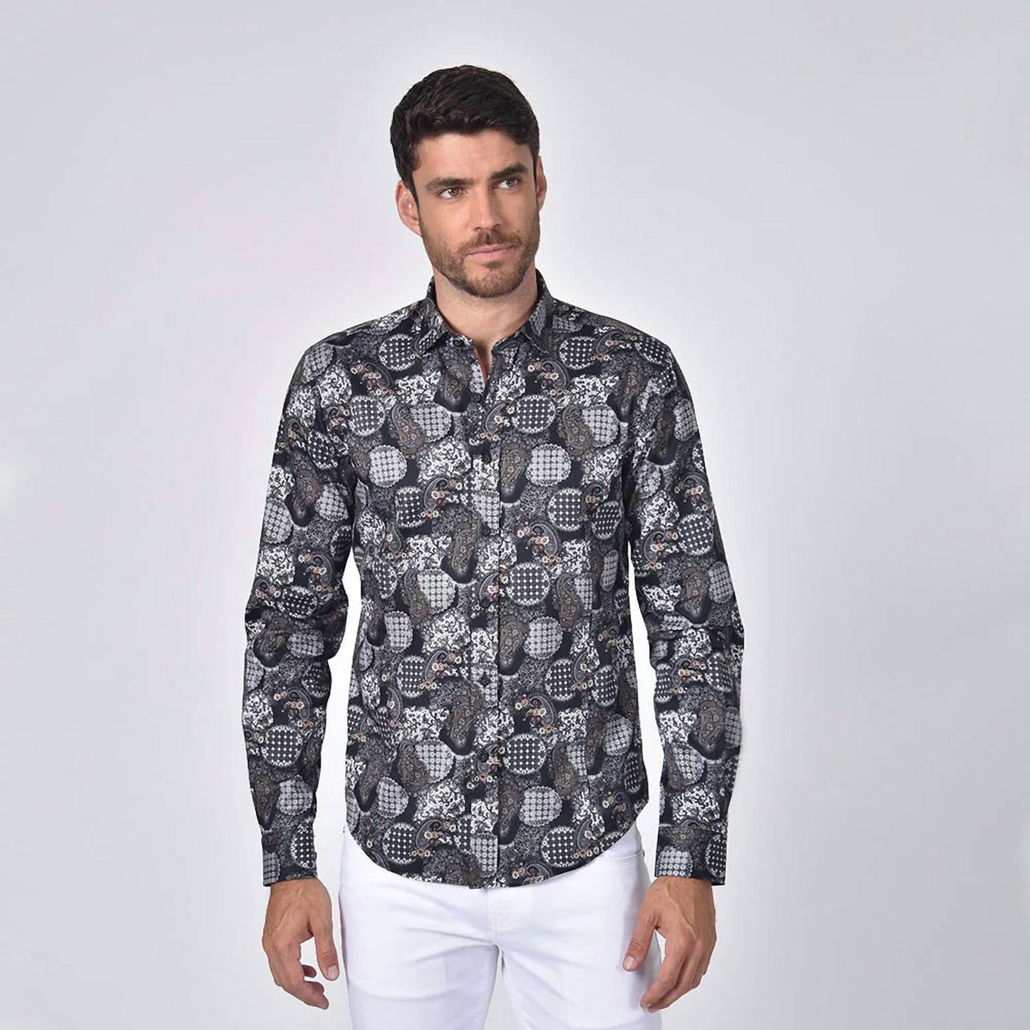 Moroccan Tapestry Paisley Button Down Shirt