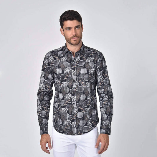 Moroccan Tapestry Paisley Button Down Shirt