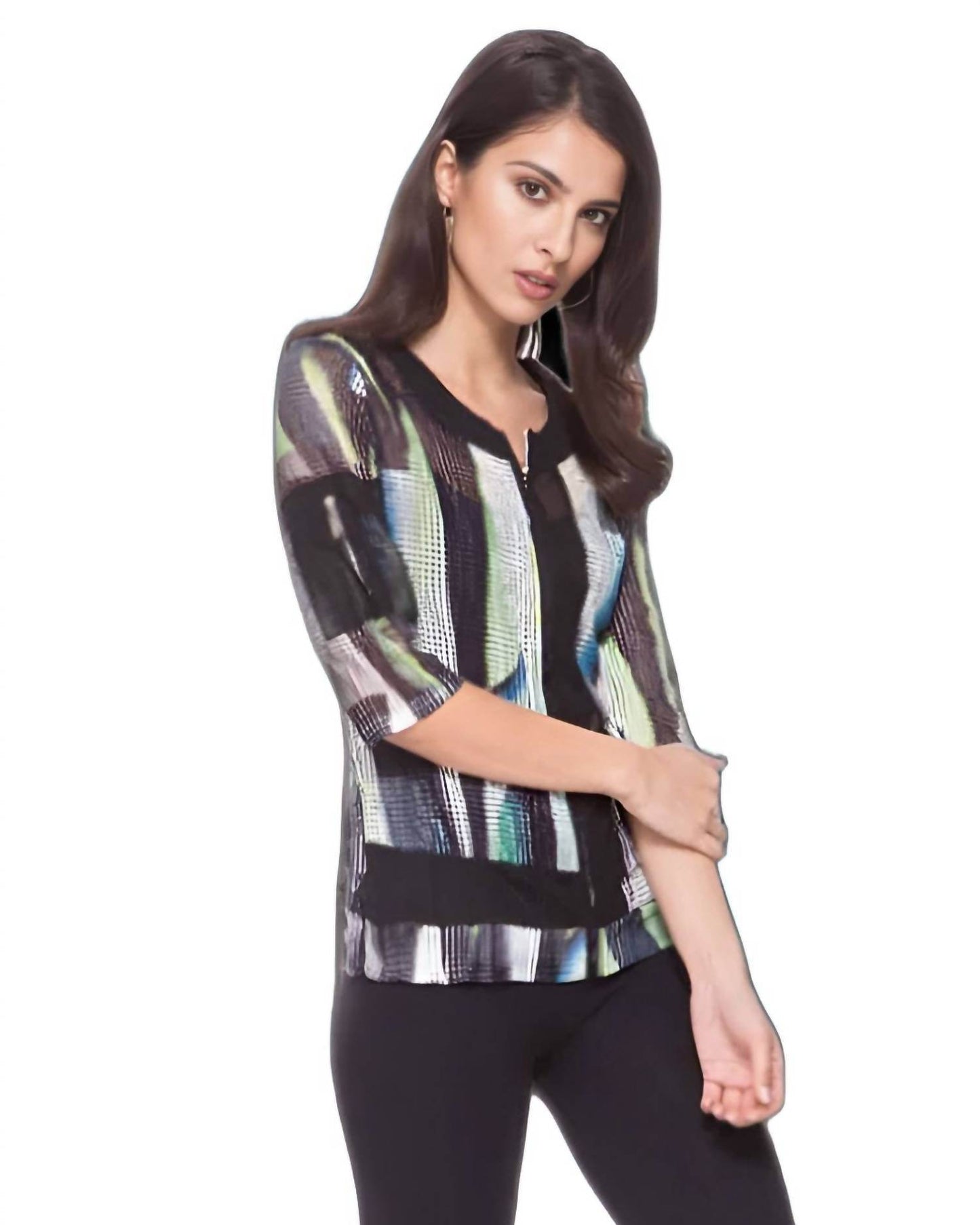 Exclusive Thredz - Light Full Mesh Zipper 3/4 Sleeve Jacket - Rack Hunt