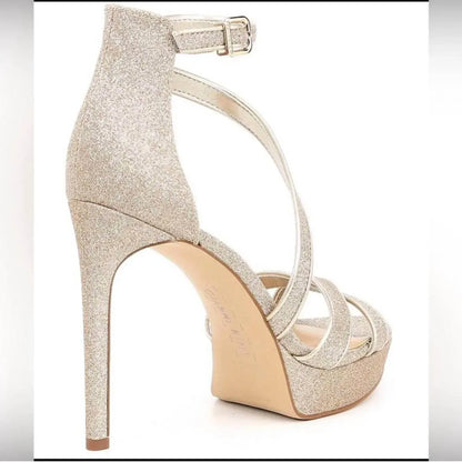 Gianni Bini - Women's Corielle Glitter Ankle Strap Platform Sandals - Rack Hunt