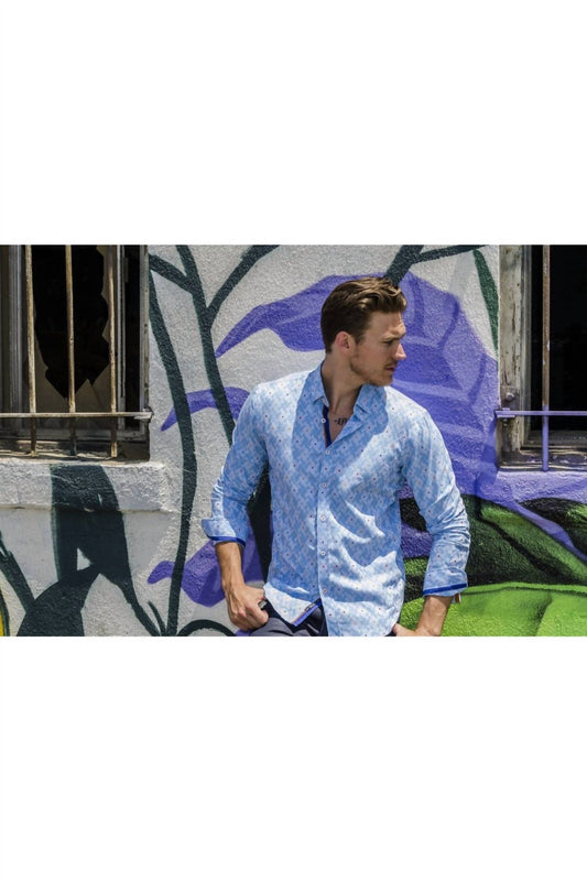 Fill Coupe Button Down Jacquard Shirt
