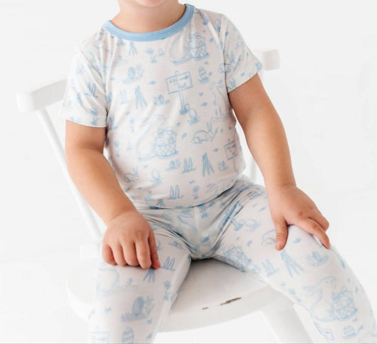 Bunny Toile 2-piece Pajamas