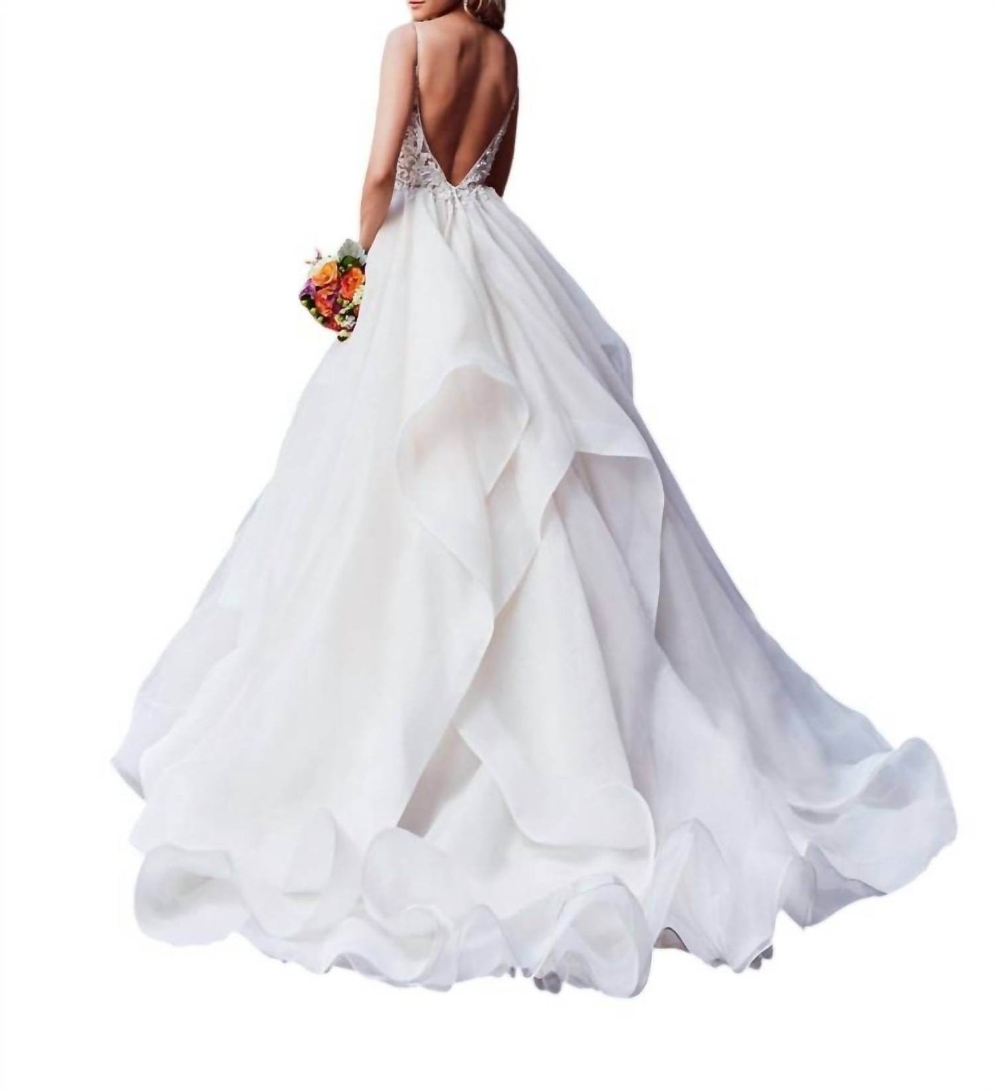 Kitty Chen Couture - Kendra Deep V-neck Gown - Rack Hunt -