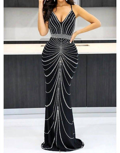 Embellished Halter Neck Bodycon Dress