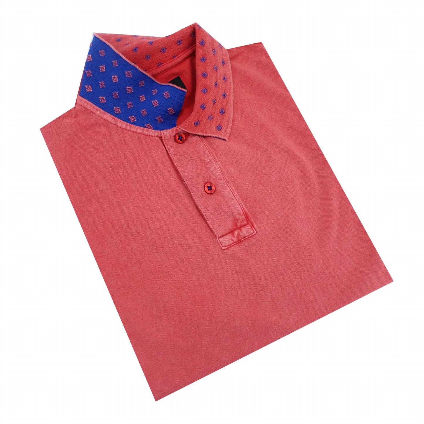 Jacquard Polo With Double Sided Print Collar