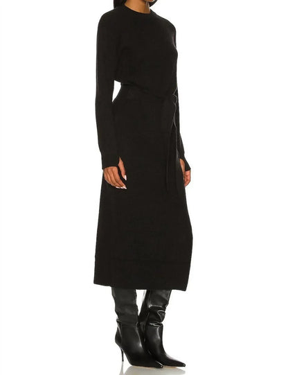 LPA - Long Sleeve Ribbed Midi Dress - Rack Hunt