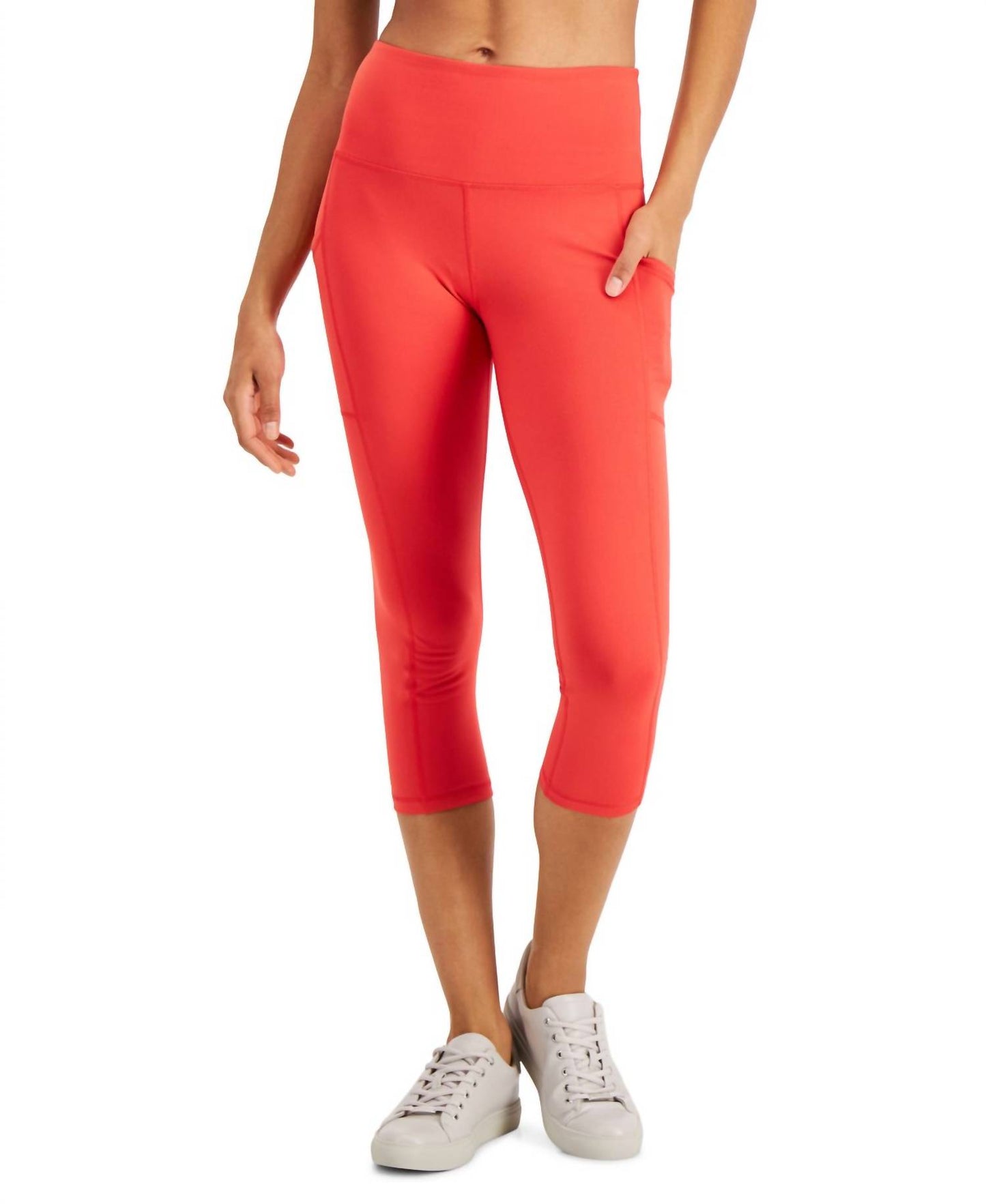 High-Rise Side-Pocket Cropped Leggings
