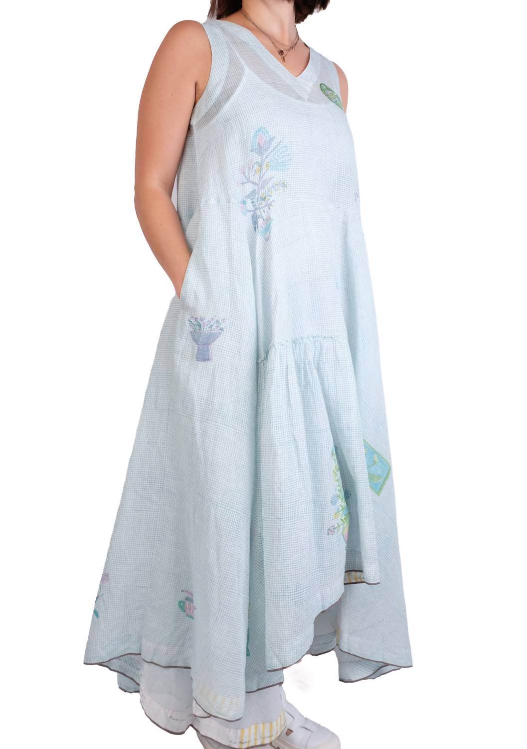 EKA Design Studio - Sleeveless V-neck Dress - Rack Hunt -