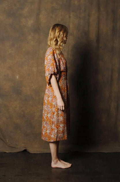 Rora - Pull On V-neck Midi Dress - Rack Hunt