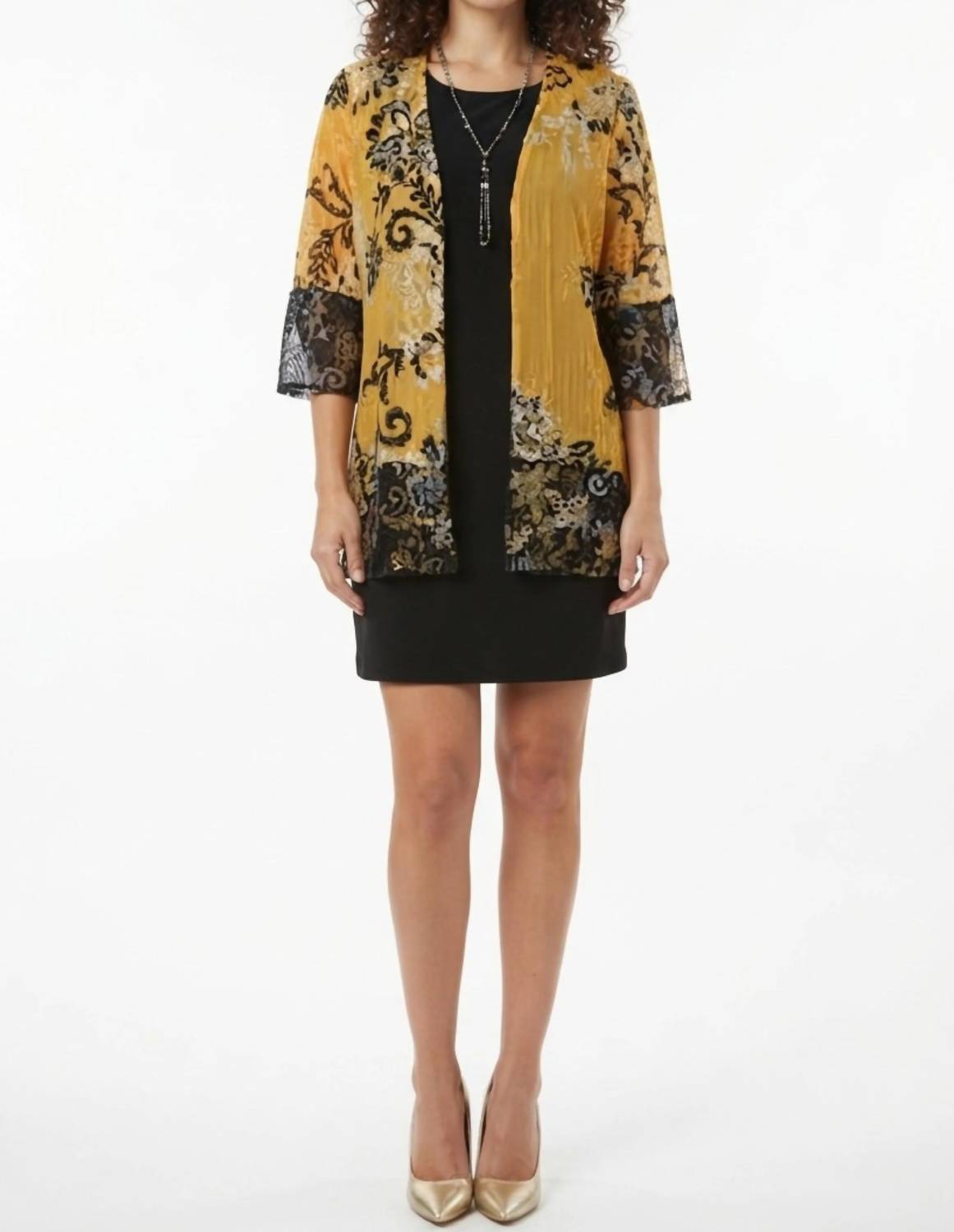 Velvet 2-piece Duster Dress Set