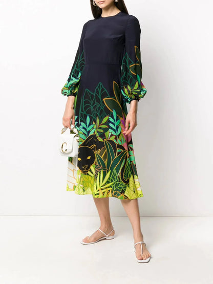 Valentino - Panther In The Jungle Midi Dress - Rack Hunt