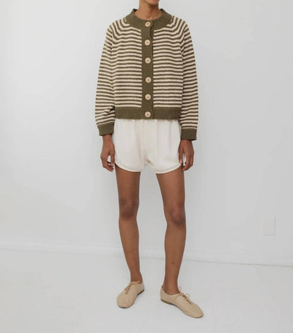 Striped Bomber Cardigan