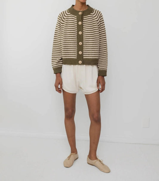 Striped Bomber Cardigan