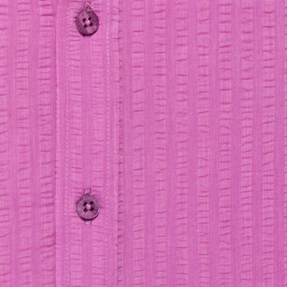 Confuchsia Seersucker Short Sleeve Button Down Shirt