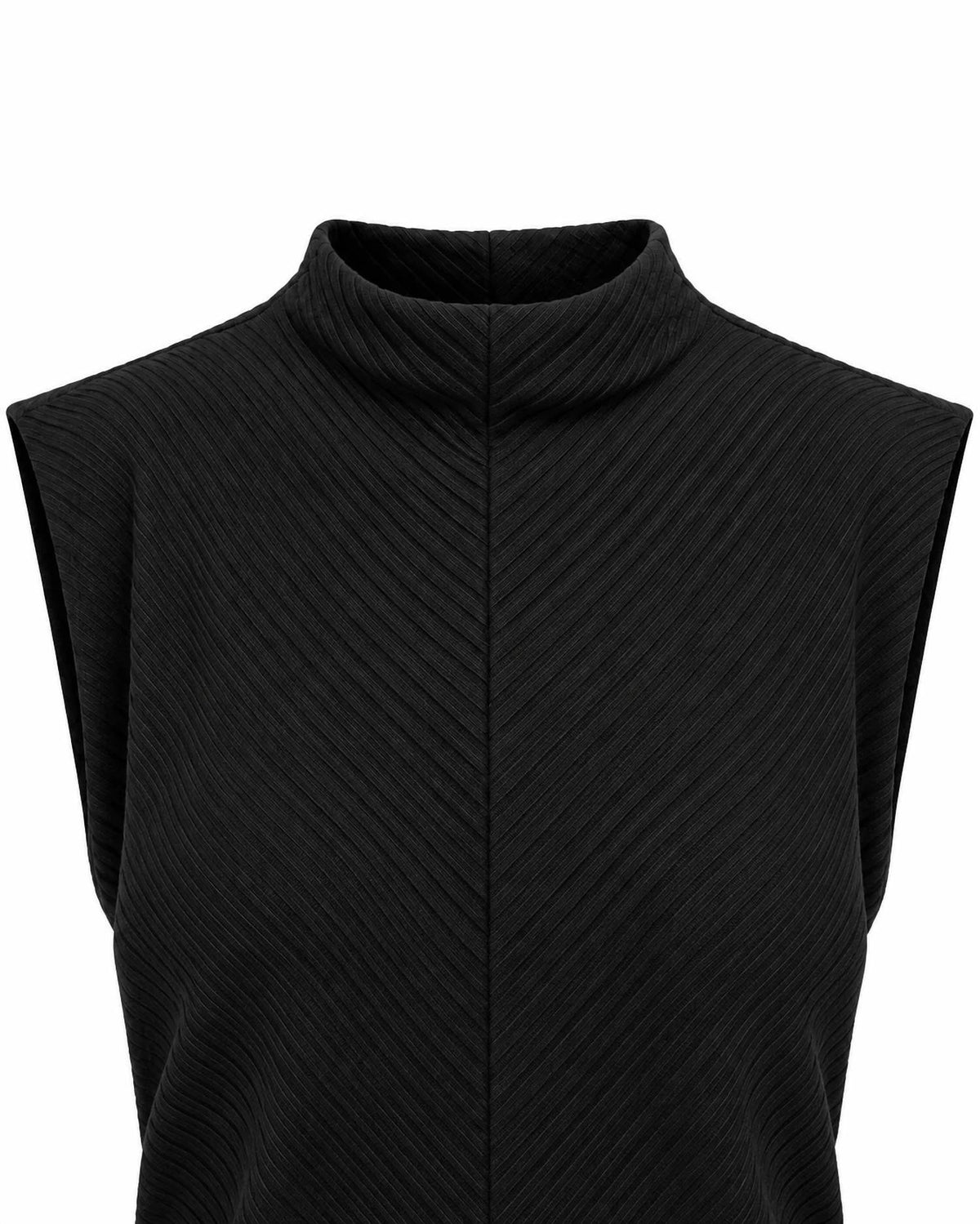 Funnel Neck Side Ruched Top