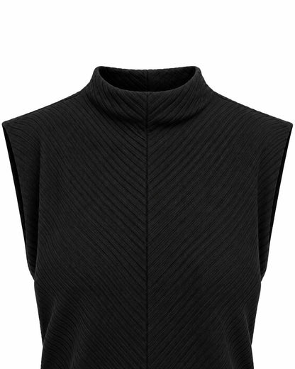 Funnel Neck Side Ruched Top