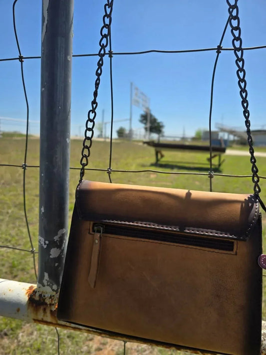 Western Linens - Women's Leather Tooled Crossbody Bag - Rack Hunt