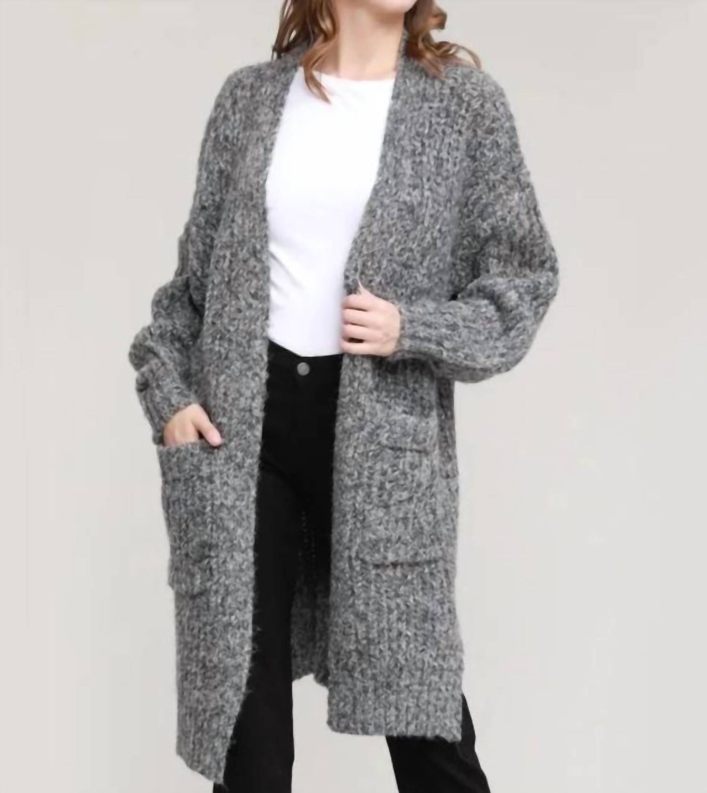 Ribbed Longline Cardigan