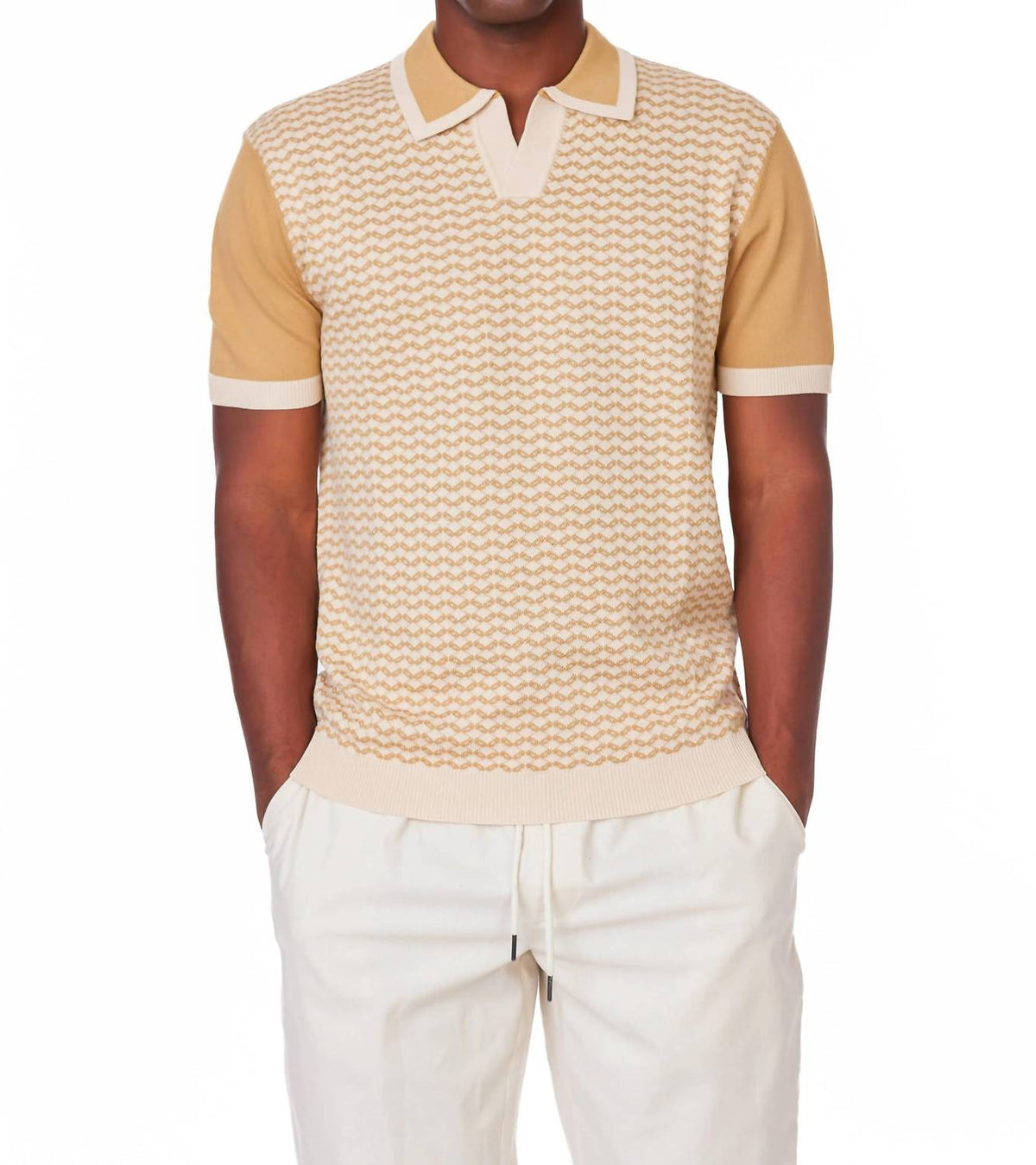Men's Textured Polo Shirt