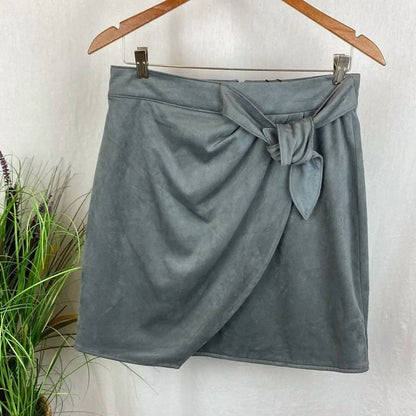 Front Wrap Mini Skirt