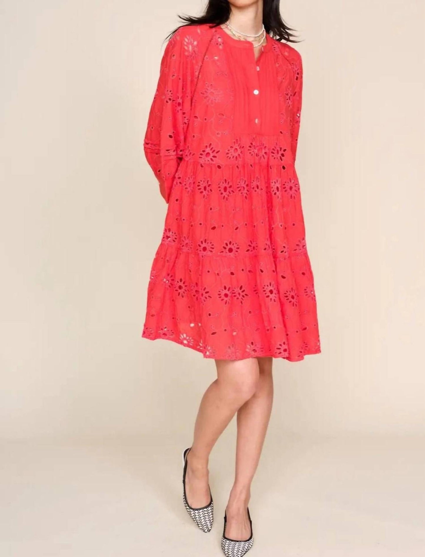 Yara Eyelet Mini Dress