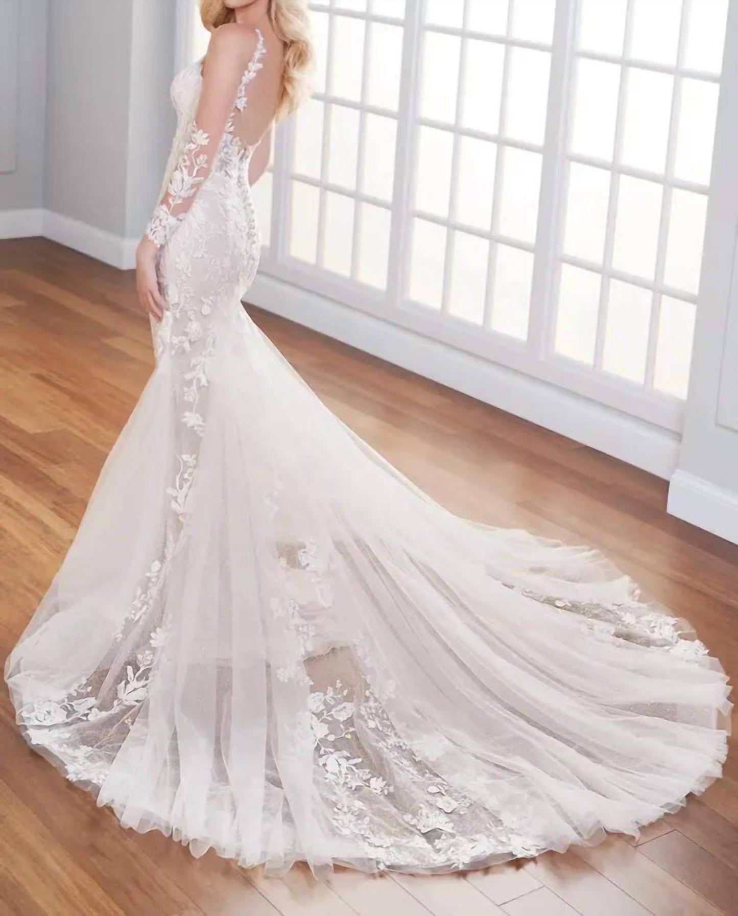 Catalina Schiffli Lace Appliqué Wedding Dress