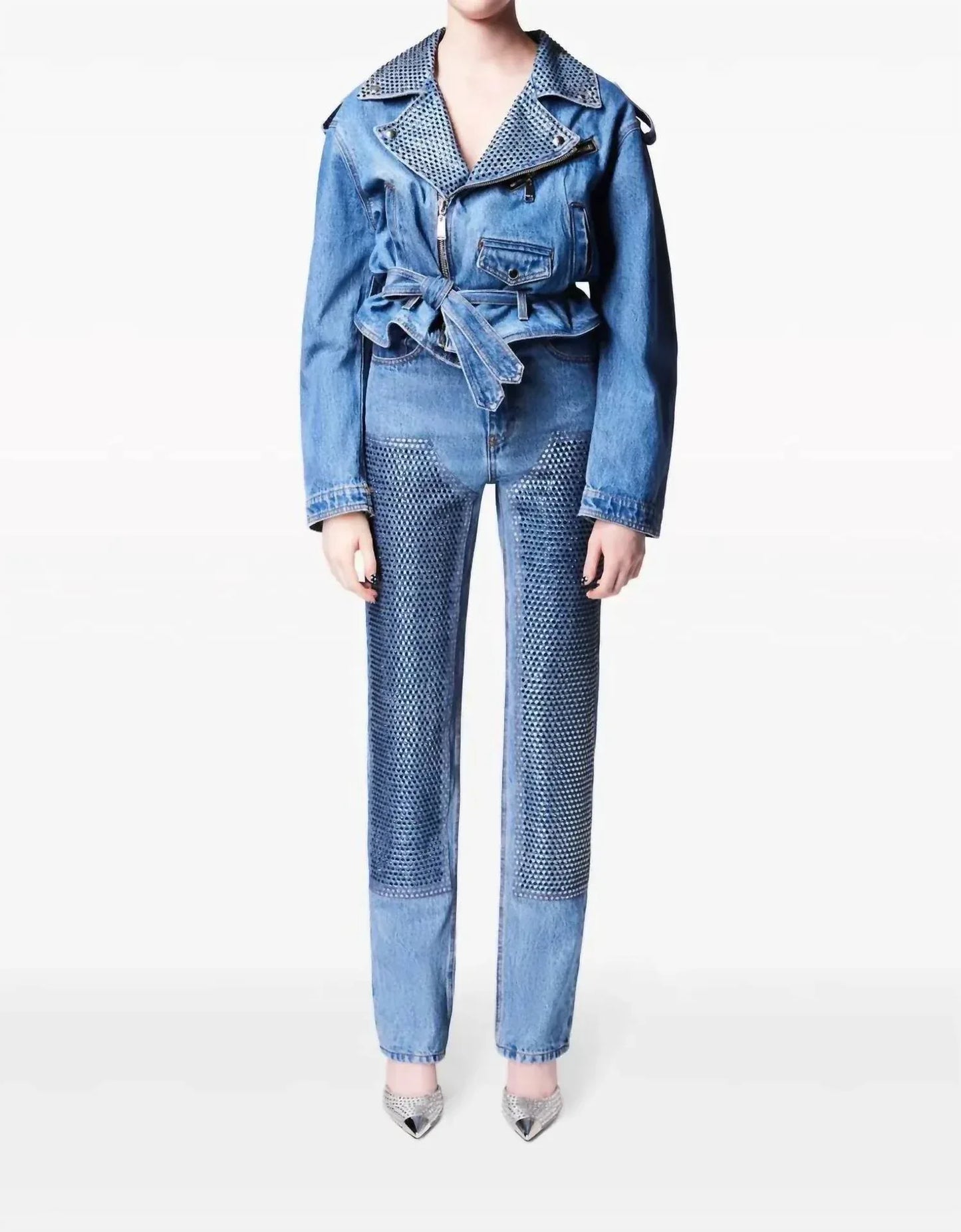 AREA - Crystal Straight Leg Jean - Rack Hunt