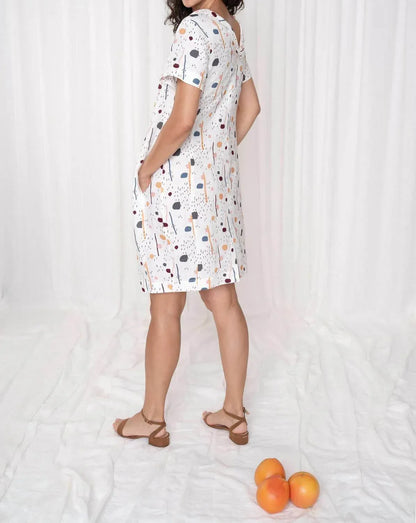 GR Nature - Emily Linen Print Dress - Rack Hunt