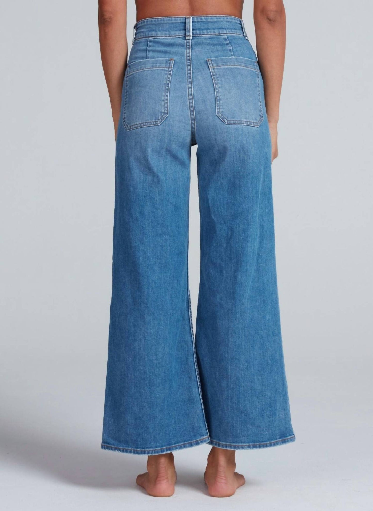 Cropped Wide Leg Sailor Jeans