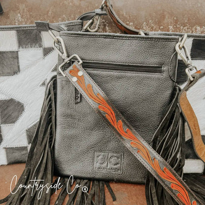 Checkered Cowhide Bolt Purse