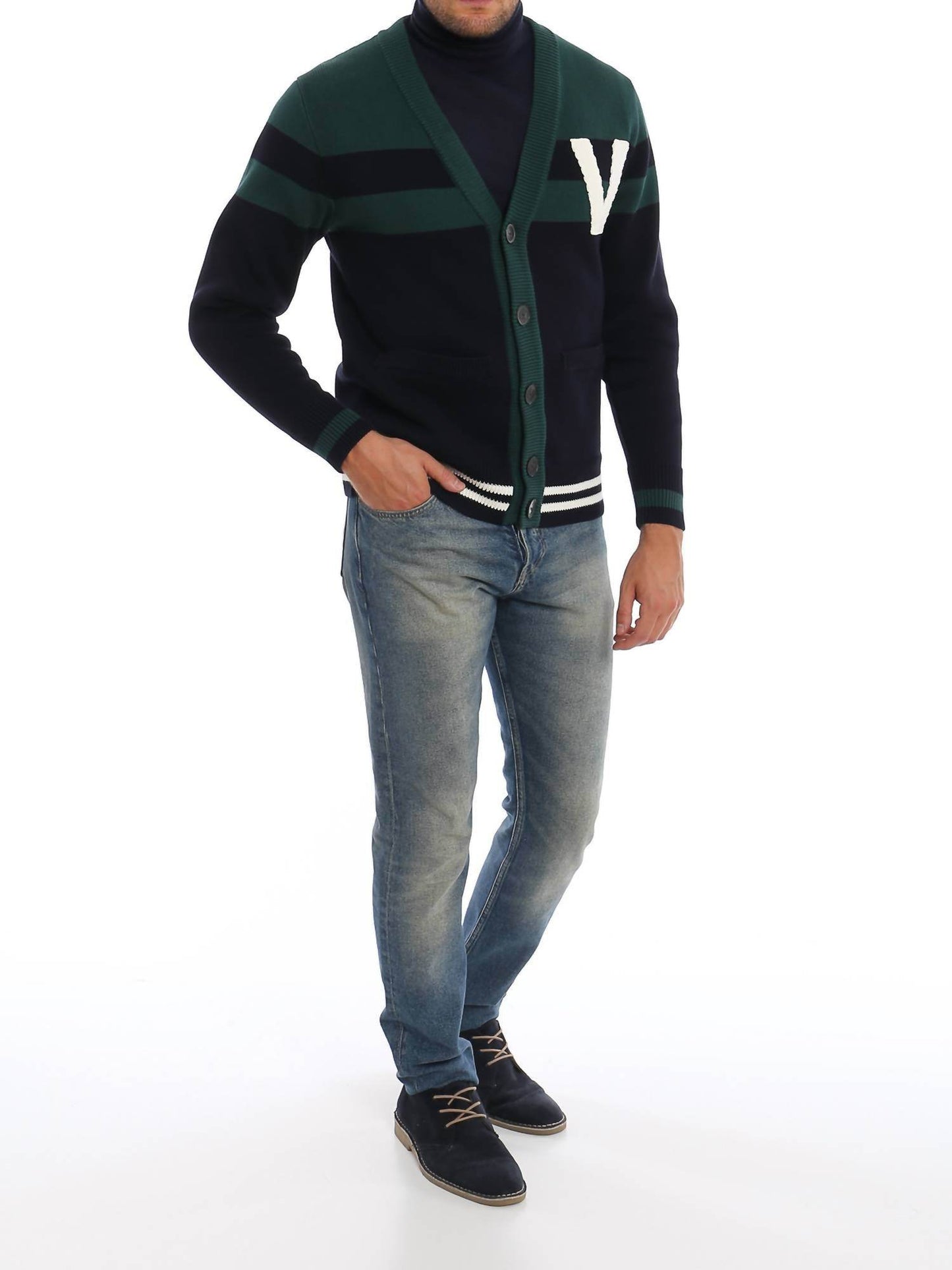 Valentino - V Logo Patch Cardigan - Rack Hunt